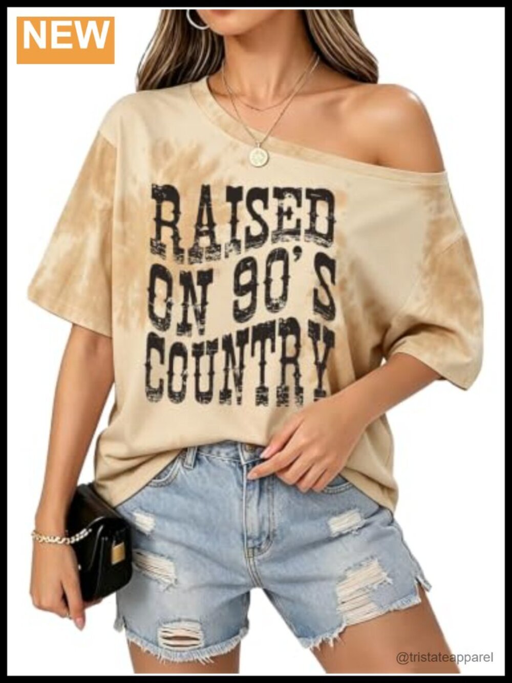 Off Shoulder Cowgirl Country T-Shirt Western Tee Casual Top